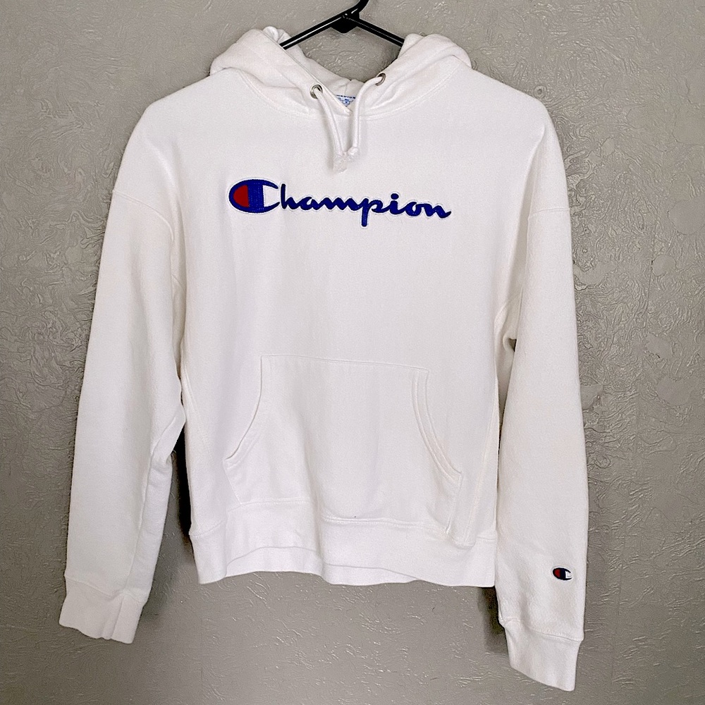 White Champion Hoodie